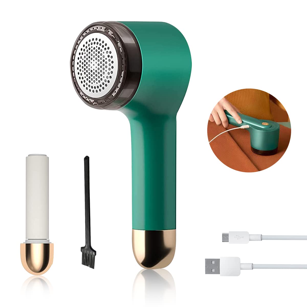HASTHIP 2 in 1 Lint Remover for Clothes Rechargeable Lint Remover with Hidden Lint Roller Handle, with 1 Replace Blade and 2 Lint Roller Handle HASTHIP 2 in 1 Lint Remover for Clothes Rechargeable Lint Remover with Hidden Lint Roller Handle, with 1 Replace Blade and 2 Lint Roller Handle